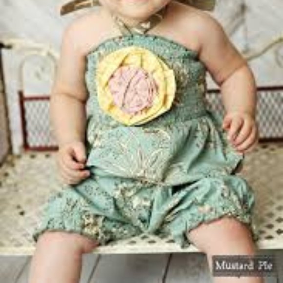 Fiona Romper Mustard Pie
